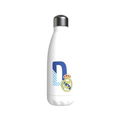 CYP Real Madrid vattenflaska i rostfritt stål, hermetisk stängning, med bokstaven D-design i blått, 550 ml, vit färg, officiell produkt ( Brands) CYP Real Madrid vattenflaska i rostfritt stål, hermetisk stängning, med bokstaven D-design i blått, 550 ml, vit färg, officiell produkt ( Brands)