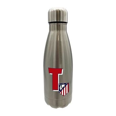 CYPBRANDS Atlético de Madrid vattenflaska i rostfritt stål, lufttät förslutning, med bokstaven A-design i rött, 550 ml metallisk, officiell produkt (CyP CYPBRANDS Atlético de Madrid vattenflaska i rostfritt stål, lufttät förslutning, med bokstaven A-design i rött, 550 ml metallisk, officiell produkt (CyP
