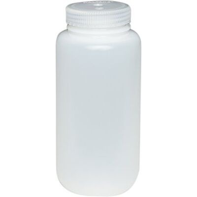 Nalgene HDPE förvaringsflaska med bred mun, 1 000 ml (fodral med 50) Nalgene HDPE förvaringsflaska med bred mun, 1 000 ml (fodral med 50)