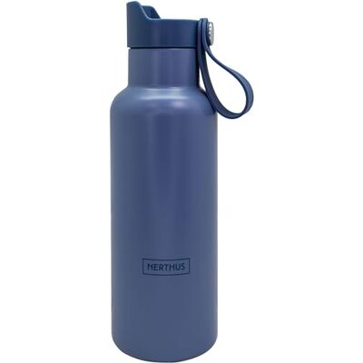 NERTHUS FIH 1264 sportflaska dubbelvägg 500 ml click drink-kork marinblå rostfritt stål perfekt för sport gym strand NERTHUS FIH 1264 sportflaska dubbelvägg 500 ml click drink-kork marinblå rostfritt stål perfekt för sport gym strand
