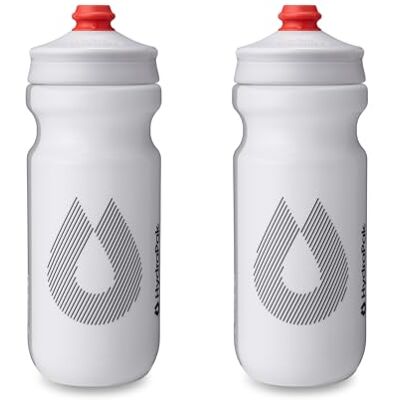 HydraPak Breakaway Surge lätt cykel vattenflaska 2-pack högt flöde, cykling och sport klämflaska (vit, 600 ml/20 oz) HydraPak Breakaway Surge lätt cykel vattenflaska 2-pack högt flöde, cykling och sport klämflaska (vit, 600 ml/20 oz)
