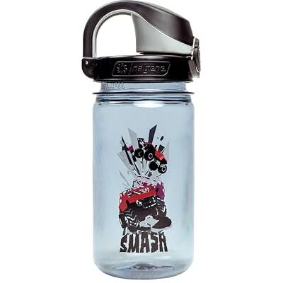 Nalgene Unisex ungdom OTF barn sustain flaska, grå smash, 0,35 liter Nalgene Unisex ungdom OTF barn sustain flaska, grå smash, 0,35 liter