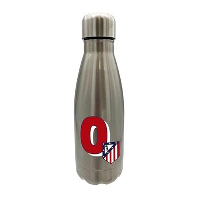 CYPBRANDS Atlético de Madrid vattenflaska i rostfritt stål, lufttät förslutning, med bokstaven A-design i rött, 550 ml metallisk, officiell produkt (CyP CYPBRANDS Atlético de Madrid vattenflaska i rostfritt stål, lufttät förslutning, med bokstaven A-design i rött, 550 ml metallisk, officiell produkt (CyP