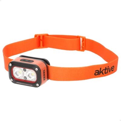 AKTIVE LED-ficklampa, röd, 25 x 5,5 x 3,5 cm, 170 lumen, 6 lysdioder, justerbar rem, 10 m räckvidd, drifttid 2,5 h, rörelsesensor, USB-uppladdningsbart batteri, frontljus (63202) AKTIVE LED-ficklampa, röd, 25 x 5,5 x 3,5 cm, 170 lumen, 6 lysdioder, justerbar rem, 10 m räckvidd, drifttid 2,5 h, rörelsesensor, USB-uppladdningsbart batteri, frontljus (63202)