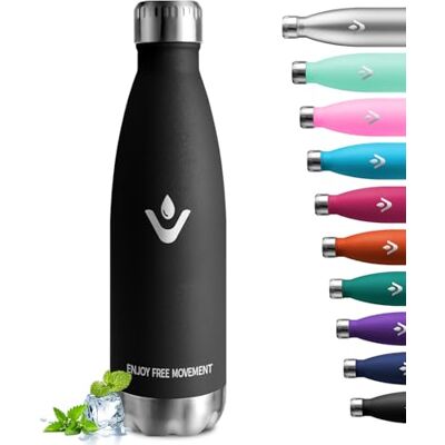 KollyKolla Vattenflaska 750ml, Vattenflaska i rostfritt stål, Termisk flaska, BPA-fri, läckagesäker, isolerad vattenflaska för barn, vuxna, camping, gym, skola, resor, utomhus KollyKolla Vattenflaska 750ml, Vattenflaska i rostfritt stål, Termisk flaska, BPA-fri, läckagesäker, isolerad vattenflaska för barn, vuxna, camping, gym, skola, resor, utomhus