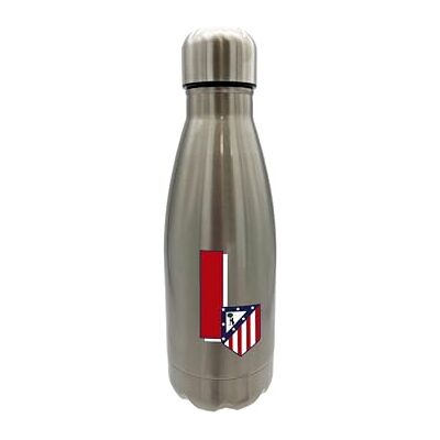 CYPBRANDS Atlético de Madrid vattenflaska i rostfritt stål, lufttät förslutning, med bokstaven A-design i rött, 550 ml metallisk, officiell produkt (CyP CYPBRANDS Atlético de Madrid vattenflaska i rostfritt stål, lufttät förslutning, med bokstaven A-design i rött, 550 ml metallisk, officiell produkt (CyP