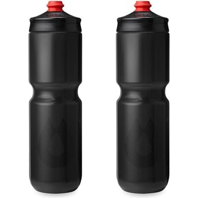 HydraPak Breakaway Surge lätt cykel vattenflaska 2-pack – högt flöde, cykling och sport klämflaska (kol, 880 ml/3,3 oz) HydraPak Breakaway Surge lätt cykel vattenflaska 2-pack – högt flöde, cykling och sport klämflaska (kol, 880 ml/3,3 oz)