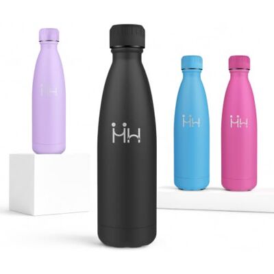 JAPORIA Vattenflaskor 500 ml, läckagesäkra med dubbelvägg, återanvändbar termisk flaska, perfekt för hotell, park, arbetsrum, museer JAPORIA Vattenflaskor 500 ml, läckagesäkra med dubbelvägg, återanvändbar termisk flaska, perfekt för hotell, park, arbetsrum, museer