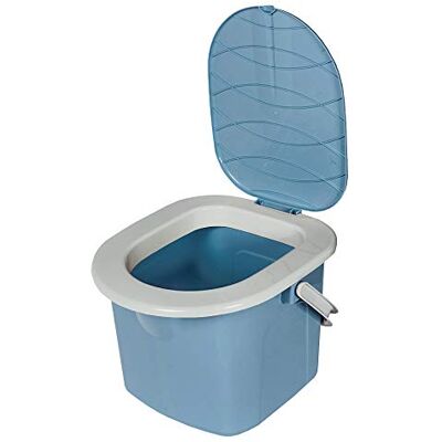 BRANQ - Cubo Inodoro Portatil 15,5l Acampanada Viaje Azul BRANQ - Cubo Inodoro Portatil 15,5l Acampanada Viaje Azul