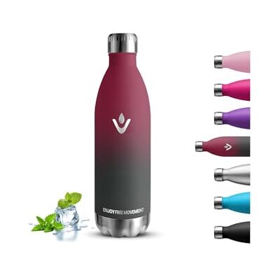 Grsta Termisk flaska, 1 liter vattenflaska, BPA-fri, vattenflaska i rostfritt stål, läckagefria, värmeisolerade flaskor, isolerade under vatten, metallflaska för camping, fitness, löpning, vandring, sport Grsta Termisk flaska, 1 liter vattenflaska, BPA-fri, vattenflaska i rostfritt stål, läckagefria, värmeisolerade flaskor, isolerade under vatten, metallflaska för camping, fitness, löpning, vandring, sport