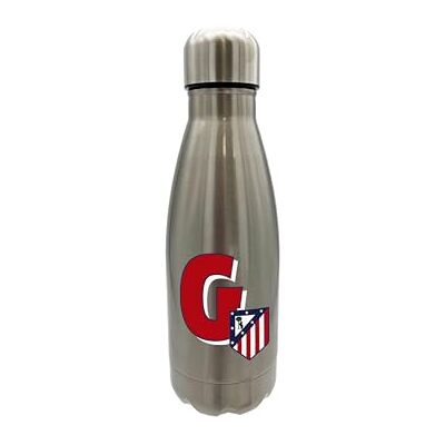 CYPBRANDS Atlético de Madrid vattenflaska i rostfritt stål, lufttät förslutning, med bokstaven A-design i rött, 550 ml metallisk, officiell produkt (CyP CYPBRANDS Atlético de Madrid vattenflaska i rostfritt stål, lufttät förslutning, med bokstaven A-design i rött, 550 ml metallisk, officiell produkt (CyP