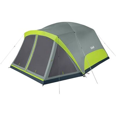Coleman Skydome-tält med skärmrum och 5-minuters installation, väderbeständigt tält för 4/6/8 personer med skärmad veranda, inklusive regnfluga och bärväska, tillverkad av PFAS-fria material Coleman Skydome-tält med skärmrum och 5-minuters installation, väderbeständigt tält för 4/6/8 personer med skärmad veranda, inklusive regnfluga och bärväska, tillverkad av PFAS-fria material