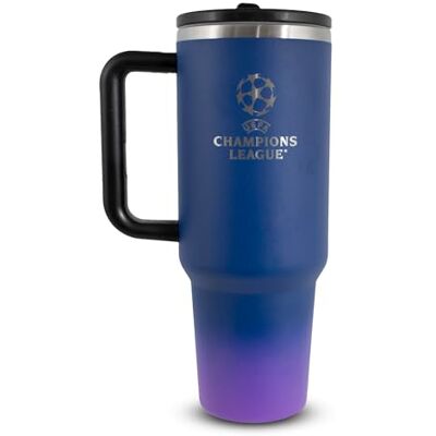 Hy-Pro Officiellt licensierad UCL 1,18 l termoflaska och handtag – metallvattenflaska med sugrör, bärbar vattenflaska för sport och daglig användning – design i rostfritt stål Hy-Pro Officiellt licensierad UCL 1,18 l termoflaska och handtag – metallvattenflaska med sugrör, bärbar vattenflaska för sport och daglig användning – design i rostfritt stål