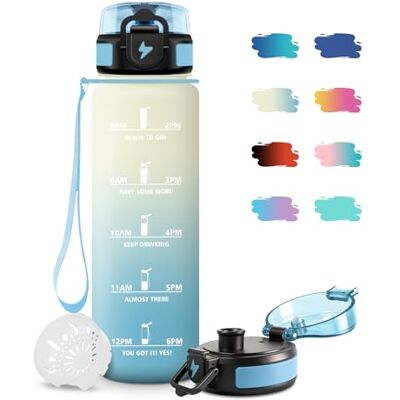 JAPORIA 500 ml vattenflaska för flickor, motiverande flaska med filter, lätt att bära, vattenflaska med tidsskala, läckagesäker, lätt att rengöra, för kontor, camping, löpning, resor JAPORIA 500 ml vattenflaska för flickor, motiverande flaska med filter, lätt att bära, vattenflaska med tidsskala, läckagesäker, lätt att rengöra, för kontor, camping, löpning, resor