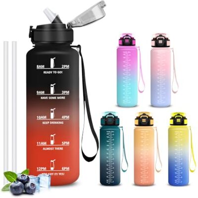 Mujigaga 1,5 liters flaska, gym, läckagefri, graderad vattenflaska, lätt att rengöra, motiverande flaska med tidsmarkörer för cykel, gym, utomhus, vandring Mujigaga 1,5 liters flaska, gym, läckagefri, graderad vattenflaska, lätt att rengöra, motiverande flaska med tidsmarkörer för cykel, gym, utomhus, vandring