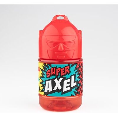 SUPER GOURDE Anpassad barnflaska, vattenflaska med sugrör Super Axel SUPER GOURDE Anpassad barnflaska, vattenflaska med sugrör Super Axel