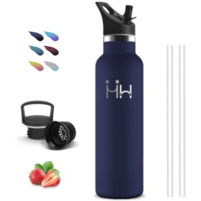 Grsta Termisk flaska, 1 liter vattenflaska, BPA-fri, vattenflaska med sugrör, läckagefri, vattenflaska i rostfritt stål, Doble Aislamiento, flaskor för camping, gym, vandring Grsta Termisk flaska, 1 liter vattenflaska, BPA-fri, vattenflaska med sugrör, läckagefri, vattenflaska i rostfritt stål, Doble Aislamiento, flaskor för camping, gym, vandring
