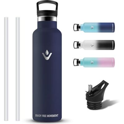 Grsta Termisk flaska, 1 liter vattenflaska, BPA-fri, vattenflaska med sugrör, läckagefri, termisk flaska, rostfritt stålflaska, isolerad vattenflaska, vattenflaska, för sport, camping, gym, yoga Grsta Termisk flaska, 1 liter vattenflaska, BPA-fri, vattenflaska med sugrör, läckagefri, termisk flaska, rostfritt stålflaska, isolerad vattenflaska, vattenflaska, för sport, camping, gym, yoga