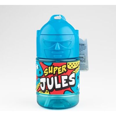 SUPER GOURDE Personlig barnflaska, vattenflaska med sugrör Super Jules SUPER GOURDE Personlig barnflaska, vattenflaska med sugrör Super Jules
