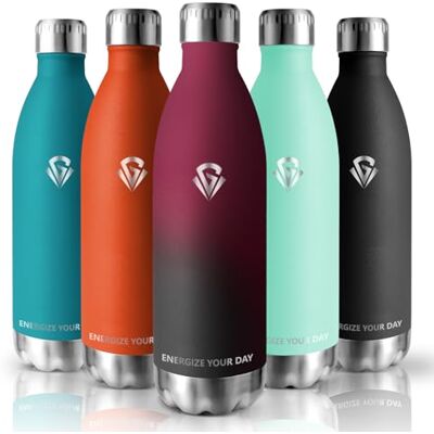 Grsta Termisk flaska, 1 liter vattenflaska, läckagesäker vakuumflaska, rostfritt stål, vattenflaska för sport, resor, camping Grsta Termisk flaska, 1 liter vattenflaska, läckagesäker vakuumflaska, rostfritt stål, vattenflaska för sport, resor, camping