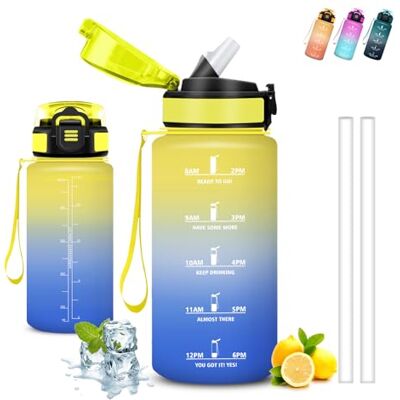 Grsta Vattenflaska, 500 ml, vattenflaska med sugrör, läckagefri, motiverande flaska, lätt att rengöra, vattenflaska, med säkerhetslås, vattenflaskor för skola, camping, löpning Grsta Vattenflaska, 500 ml, vattenflaska med sugrör, läckagefri, motiverande flaska, lätt att rengöra, vattenflaska, med säkerhetslås, vattenflaskor för skola, camping, löpning