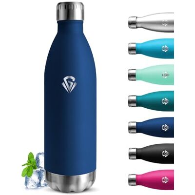 Grsta Termisk flaska, 1 liter vattenflaska, BPA-fri, vattenflaska i rostfritt stål, läckagefri, sportflaska, håller dig varm i 12 timmar/kall 24 timmar, termosflaska för camping, vandring, fitness Grsta Termisk flaska, 1 liter vattenflaska, BPA-fri, vattenflaska i rostfritt stål, läckagefri, sportflaska, håller dig varm i 12 timmar/kall 24 timmar, termosflaska för camping, vandring, fitness