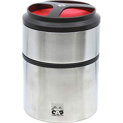 Cao Lunch Box isolerad dubbel 1,5 L camping- och vandringskylare vuxen unisex, röd, H 18,2 cm Cao Lunch Box isolerad dubbel 1,5 L camping- och vandringskylare vuxen unisex, röd, H 18,2 cm
