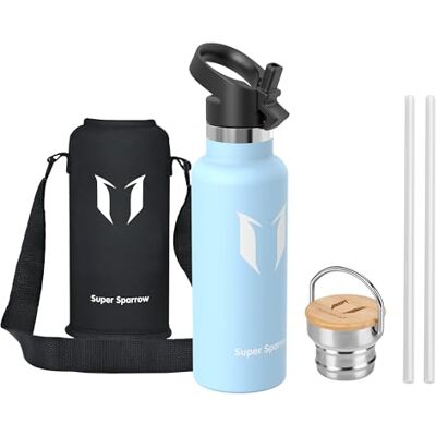 Super Sparrow Sparrow Isolerad Vattenflaska Rostfritt Metallflaska Sugrör 500/750ml/1L Sportflaska, Dricksflaska, TermosFlaska, Håller kallt/varmt, BPA-fri & tål diskmaskin, Sport, TwistTrail 2 lock & påse Super Sparrow Sparrow Isolerad Vattenflaska Rostfritt Metallflaska Sugrör 500/750ml/1L Sportflaska, Dricksflaska, TermosFlaska, Håller kallt/varmt, BPA-fri & tål diskmaskin, Sport, TwistTrail 2 lock & påse