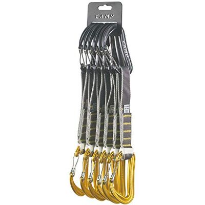 C.A.M.P. CAMP Unisex's Dyon Express KS (paket med 6) Quickdraw, pistolmetall/gul, 18 cm C.A.M.P. CAMP Unisex's Dyon Express KS (paket med 6) Quickdraw, pistolmetall/gul, 18 cm