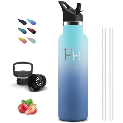 Grsta Termisk flaska, 1 liter vattenflaska, BPA-fri, sugrör, läckagefri, rostfritt stål, Doble Aislamiento, camping, gym, vandring Grsta Termisk flaska, 1 liter vattenflaska, BPA-fri, sugrör, läckagefri, rostfritt stål, Doble Aislamiento, camping, gym, vandring