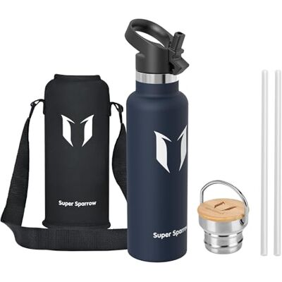 Super Sparrow Sparrow Isolerad Vattenflaska Rostfritt Metallflaska Sugrör 500/750ml/1L Sportflaska, Dricksflaska, TermosFlaska, Håller kallt/varmt, BPA-fri & tål diskmaskin, Sport, TwistTrail 2 lock & påse Super Sparrow Sparrow Isolerad Vattenflaska Rostfritt Metallflaska Sugrör 500/750ml/1L Sportflaska, Dricksflaska, TermosFlaska, Håller kallt/varmt, BPA-fri & tål diskmaskin, Sport, TwistTrail 2 lock & påse