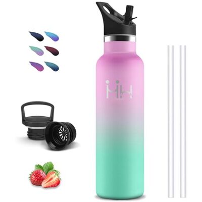 Grsta Termisk flaska, 1 liter vattenflaska, BPA-fri, vattenflaska med sugrör, läckagefri, vattenflaska i rostfritt stål, Doble Aislamiento, flaskor för camping, gym, vandring Grsta Termisk flaska, 1 liter vattenflaska, BPA-fri, vattenflaska med sugrör, läckagefri, vattenflaska i rostfritt stål, Doble Aislamiento, flaskor för camping, gym, vandring