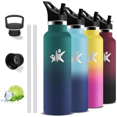 Grsta Termisk vattenflaska, 1 liter, BPA-fri, vattenflaska med sugrör, läckagefri, vattenflaska i rostfritt stål, 18/8 rostfritt stål, flaskor för sport, camping, gym Grsta Termisk vattenflaska, 1 liter, BPA-fri, vattenflaska med sugrör, läckagefri, vattenflaska i rostfritt stål, 18/8 rostfritt stål, flaskor för sport, camping, gym
