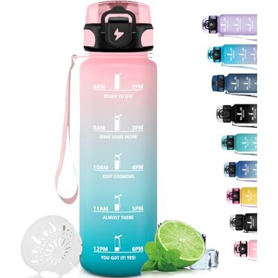 Grsta 1 liter vattenflaska, gymflaska med filter, motiverande vattenflaska med tidsskala, lätt att rengöra, flaska med tider för att dricka, flaska för sport, vandring, cykling Grsta 1 liter vattenflaska, gymflaska med filter, motiverande vattenflaska med tidsskala, lätt att rengöra, flaska med tider för att dricka, flaska för sport, vandring, cykling