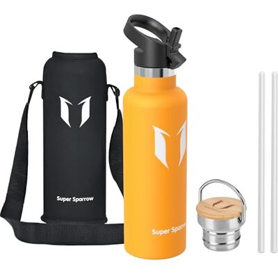 Super Sparrow Sparrow Isolerad Vattenflaska Rostfritt Metallflaska Sugrör 500/750ml/1L Sportflaska, Dricksflaska, TermosFlaska, Håller kallt/varmt, BPA-fri & tål diskmaskin, Sport, TwistTrail 2 lock & påse Super Sparrow Sparrow Isolerad Vattenflaska Rostfritt Metallflaska Sugrör 500/750ml/1L Sportflaska, Dricksflaska, TermosFlaska, Håller kallt/varmt, BPA-fri & tål diskmaskin, Sport, TwistTrail 2 lock & påse
