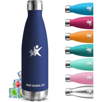 Grsta Termisk flaska, 750 ml vattenflaska, BPA-fri, vattenflaska i rostfritt stål, läckagefri, termisk vattenflaska, 18/8 rostfritt stål, vattenflaska för löpning, camping, fitness, vandring Grsta Termisk flaska, 750 ml vattenflaska, BPA-fri, vattenflaska i rostfritt stål, läckagefri, termisk vattenflaska, 18/8 rostfritt stål, vattenflaska för löpning, camping, fitness, vandring