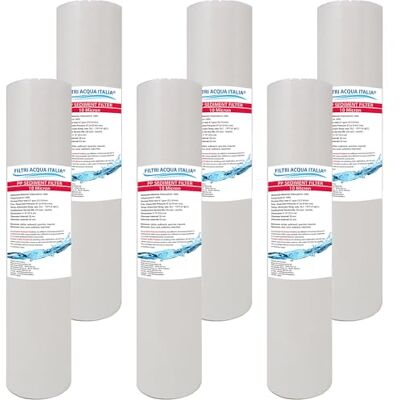 Filtri Acqua Italia FILTRIACQUAITALIA Vattenfilter, Vit, 6 stycken Filtri Acqua Italia FILTRIACQUAITALIA Vattenfilter, Vit, 6 stycken