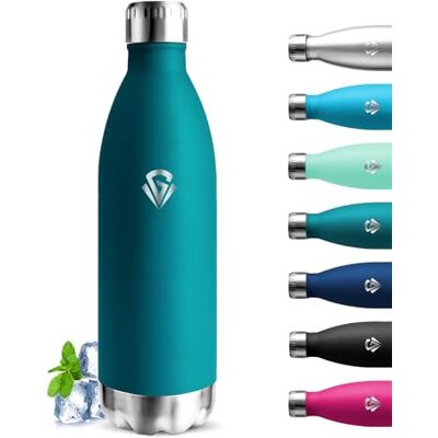 Grsta Termisk flaska, 1 liter vattenflaska, BPA-fri, vattenflaska i rostfritt stål, läckagefri, sportflaska, håller dig varm i 12 timmar/kall 24 timmar, termosflaska för camping, vandring, fitness Grsta Termisk flaska, 1 liter vattenflaska, BPA-fri, vattenflaska i rostfritt stål, läckagefri, sportflaska, håller dig varm i 12 timmar/kall 24 timmar, termosflaska för camping, vandring, fitness