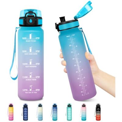JAPORIA 500 ml flaska, flaska med filter, läckagesäkra flaskor, med tidsmarkör, återanvändbar, perfekt för utflykter, hav, berg, promenader JAPORIA 500 ml flaska, flaska med filter, läckagesäkra flaskor, med tidsmarkör, återanvändbar, perfekt för utflykter, hav, berg, promenader