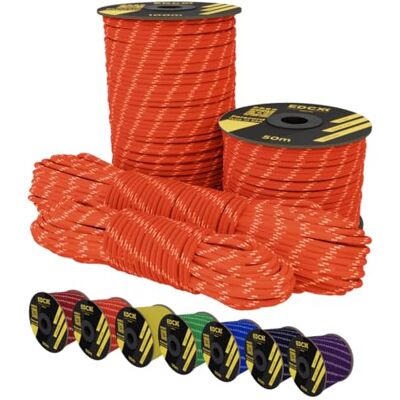 EdcX Paracord 550 fallskärmslina typ III Mil-Spec 7 strängar överlevnad (reflekterande sofit orange, 30 m) EdcX Paracord 550 fallskärmslina typ III Mil-Spec 7 strängar överlevnad (reflekterande sofit orange, 30 m)