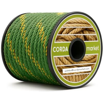Cordamarket Driza rep, unisex, vuxna, unisex vuxna, CDMKDAV100025, gul/grön, 25 Cordamarket Driza rep, unisex, vuxna, unisex vuxna, CDMKDAV100025, gul/grön, 25