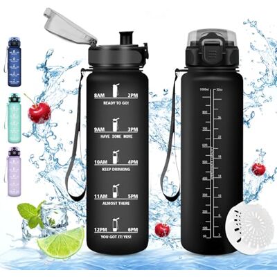 Vikaster Sportvattenflaska, 1 000 ml BPA-fri drickflaska, flaska, cykling, läckagesäker, lämplig för kolsyra, vattenflaska, sport för cykel, fitness, skola, barn, utomhus Vikaster Sportvattenflaska, 1 000 ml BPA-fri drickflaska, flaska, cykling, läckagesäker, lämplig för kolsyra, vattenflaska, sport för cykel, fitness, skola, barn, utomhus