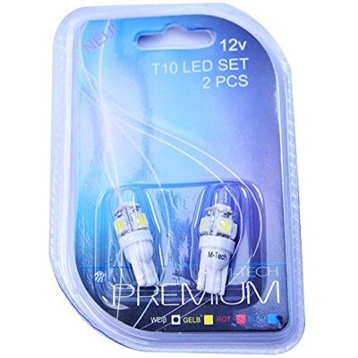 M-Tech LB054W Blister 2 x LED W5W 5xSMD5050 12 V M-Tech LB054W Blister 2 x LED W5W 5xSMD5050 12 V