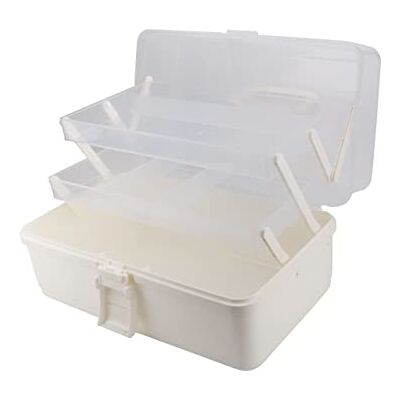 Avlcoaky tackelbox stor 3 lager plast bärbar förvaringsbox fiske vit tackelbox organiserare konst hantverk verktygslåda Avlcoaky tackelbox stor 3 lager plast bärbar förvaringsbox fiske vit tackelbox organiserare konst hantverk verktygslåda