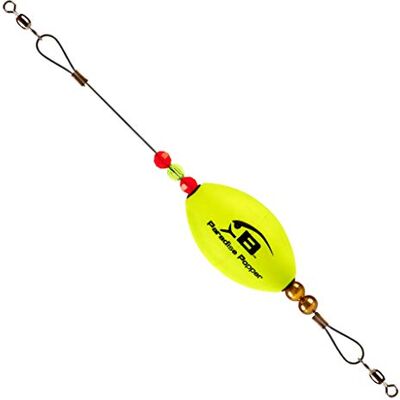 Bomber Lures Paradise Popper X-Treme Popping Cork Float för Carolina Rig, saltvatten fiskeutrustning och tillbehör, gul, oval Bomber Lures Paradise Popper X-Treme Popping Cork Float för Carolina Rig, saltvatten fiskeutrustning och tillbehör, gul, oval