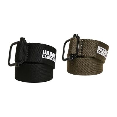 Urban Classics unisex vuxen Industriellt canvasbälte 2-pack Bälte Urban Classics unisex vuxen Industriellt canvasbälte 2-pack Bälte