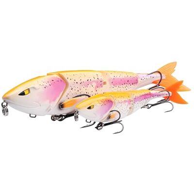 Berkley Zilla Swimmer 4-delat fiskebete S-kurvaktion för gädda Klip Lok®-system för justerbart djup 0,5–1,5 m djup Rovfiskebete 19 cm 45 g Motoroil Burbot Berkley Zilla Swimmer 4-delat fiskebete S-kurvaktion för gädda Klip Lok®-system för justerbart djup 0,5–1,5 m djup Rovfiskebete 19 cm 45 g Motoroil Burbot