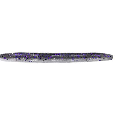 Gary Yamamoto Yamamoto Senko Fiskebete, 10 cm, 10-pack, grå (Smoke) med lila flagor och hologramflagor samt pärlblå laminerad del Gary Yamamoto Yamamoto Senko Fiskebete, 10 cm, 10-pack, grå (Smoke) med lila flagor och hologramflagor samt pärlblå laminerad del