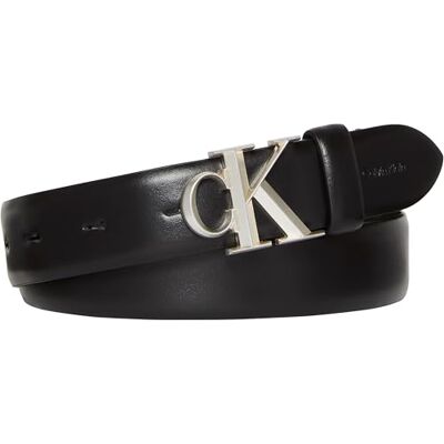 Calvin kvinnors CK BUCKLE 30 mm fixerat bälte LV04F7054G bälten, svart (svart/gammalt silver), 95 Calvin kvinnors CK BUCKLE 30 mm fixerat bälte LV04F7054G bälten, svart (svart/gammalt silver), 95