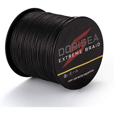 DORISEA Extrem fläta 100% Pe svart flätad fiskelina 109 meter – 2187 meter 60-250 kg test fisketråd fiskesträng otroligt superline noll stretch (100 m/109 meter 6 kg/0,10 mm) DORISEA Extrem fläta 100% Pe svart flätad fiskelina 109 meter – 2187 meter 60-250 kg test fisketråd fiskesträng otroligt superline noll stretch (100 m/109 meter 6 kg/0,10 mm)